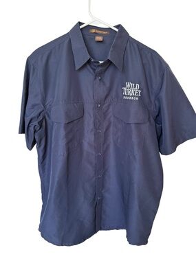 Wild Turkey Bourbon Fishing Harriton Shirt Large